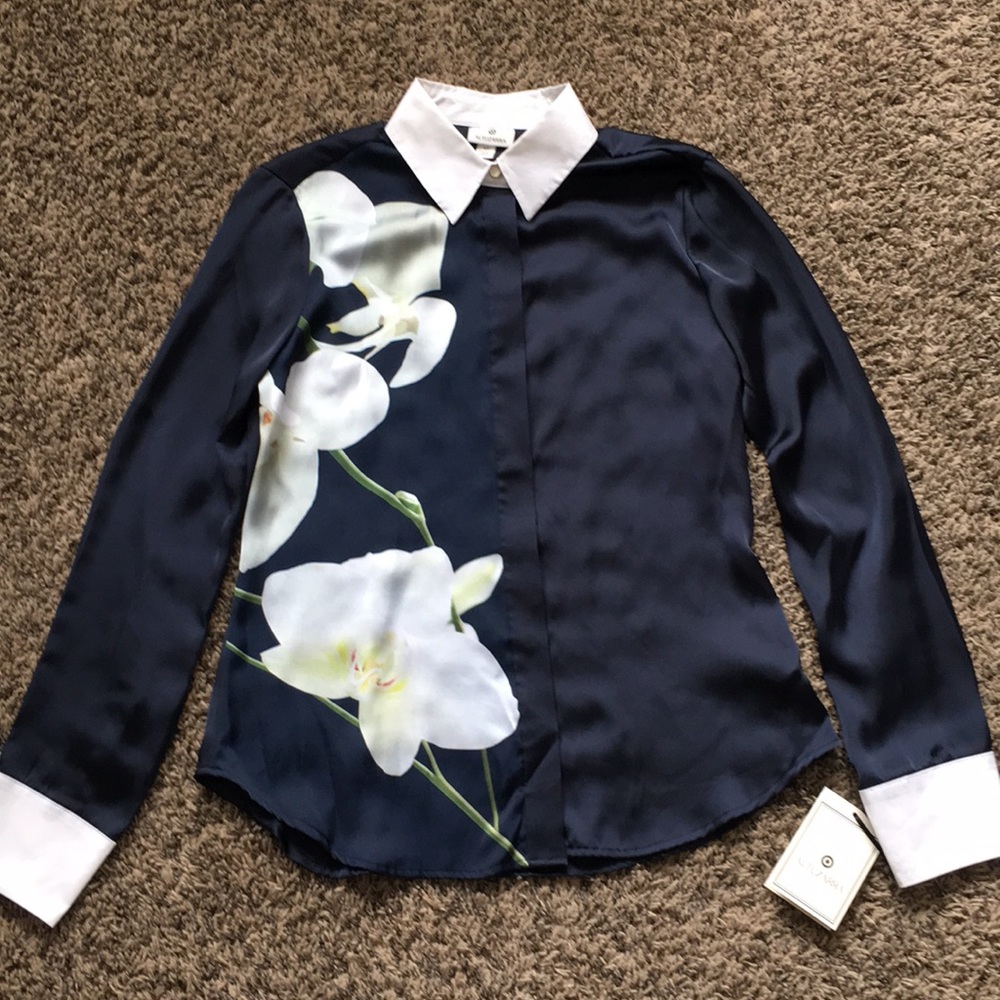Blue blouse Altuzarra button down. Size S. NWT